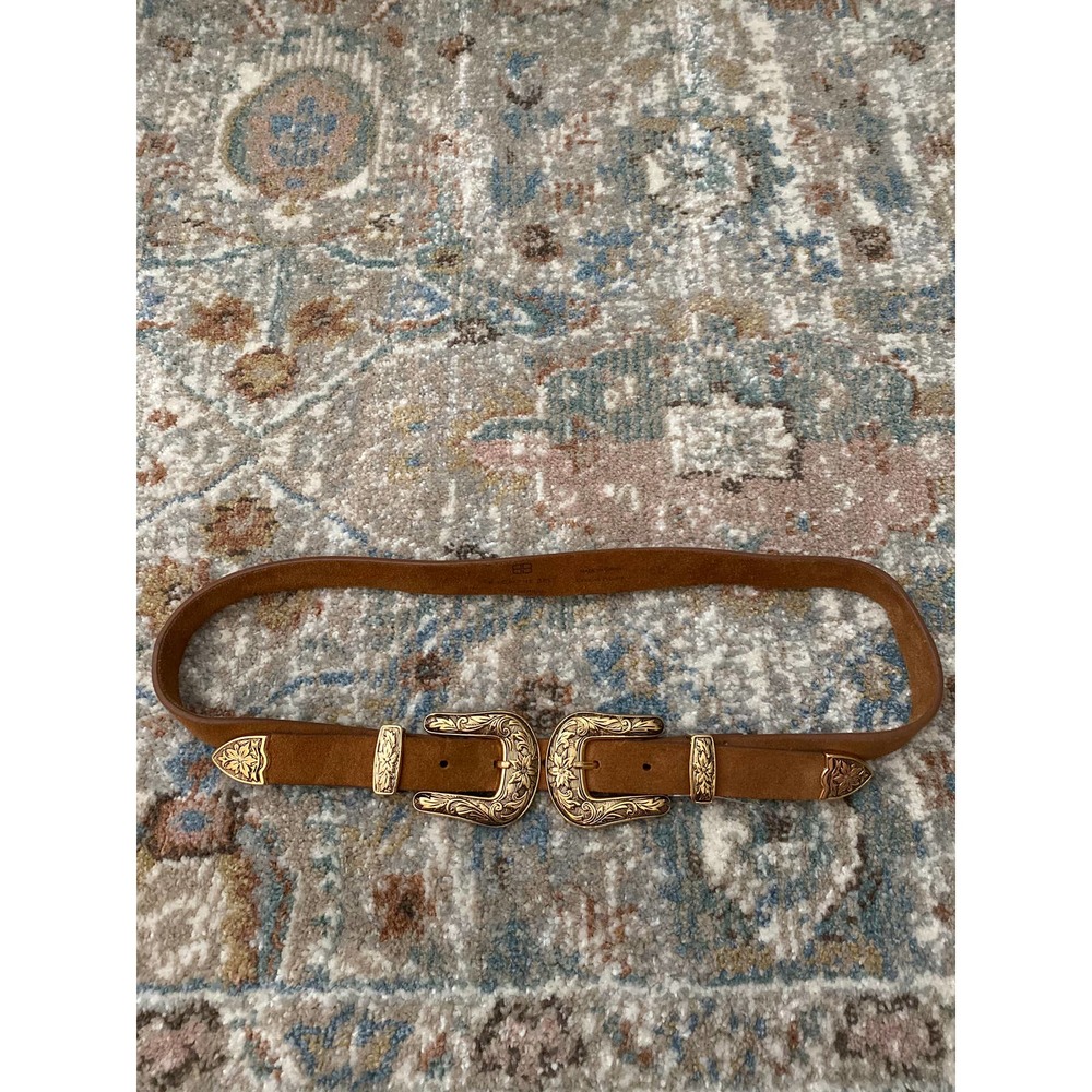 B-Low the Belt Bri Bri Brown Gold Western Belt Medium
